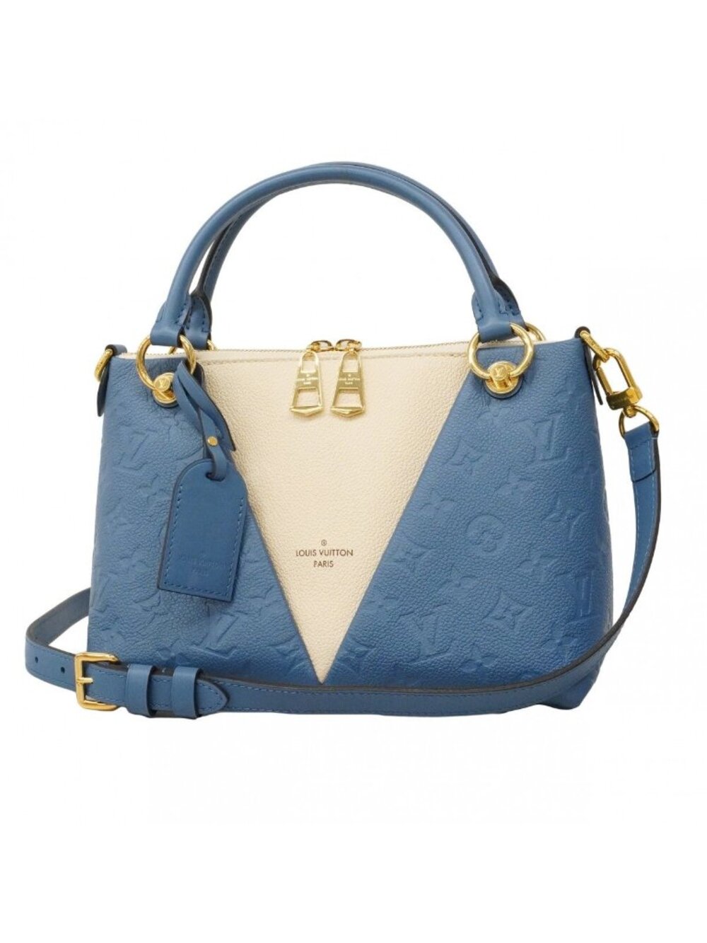 Louis Vuitton Handbag Monogram Empreinte Tote BB Blue Jean 2-Way